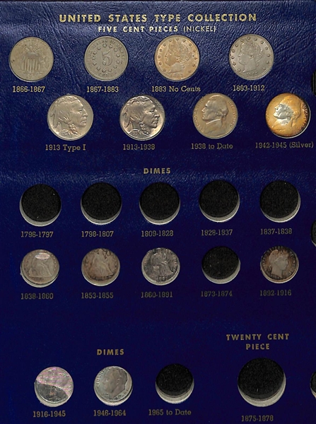  Assortment of 1831-1971 US Coins Including Large Cents, Buffalo Nickels, & Eisenhower Coins 